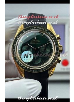 Omega Speedmaster Moonwatch Yellow Gold Green Dial 42MM Super Clone Watch 