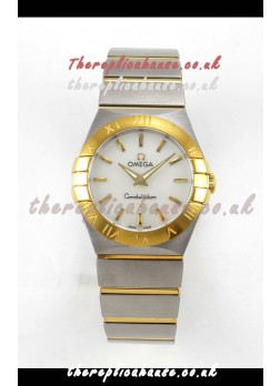 Omega Constellation 28MM Two Tone Yellow Gold Pearl Dial QUARTZ Super Clone Watch 