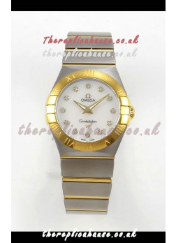 Omega Constellation 28MM Two Tone Yellow Gold Pearl Dial QUARTZ Super Clone Watch 