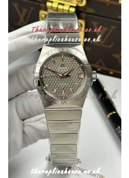 Omega Co-Axial Constellation 38MM 904L Steel Grey Dial Super Clone Watch 