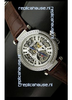 Cartier Ronde De Ladies Replica Watch in Decorated Skeleton Dial
