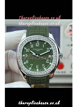 Patek Philippe Aquanaut 5167 Blue Dial/Strap Diamonds Bezel Super Clone Watch 