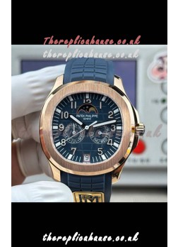 Patek Philippe Aquanaut 5261 Rose Gold Blue Dial Swiss Replica Watch