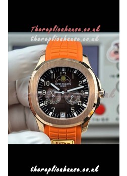Patek Philippe Aquanaut 5261 Rose Gold Brown Dial Swiss Replica Watch