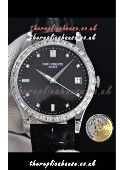 Patek Philippe Calatrava 5298 Squared Diamonds Super Clone Watch 