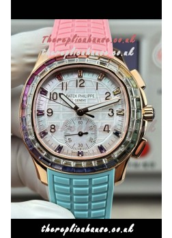 Patek Philippe Aquanaut 7968 Rose 2 Tone Strap Super Clone Watch 