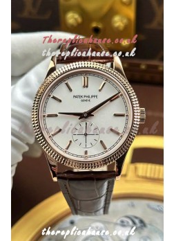 Patek Philippe Calatrava 6119G Rose Gold White Dial Super Clone Watch 