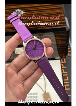 Patek Philippe Calatrava 4997 Rose Gold Purple Dial Super Clone Watch 