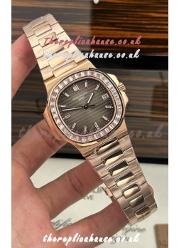 Patek Philippe Nautilus 5723 Grey Dial Rose Gold Super Clone Watch 
