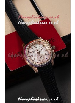 Patek Philippe Aquanaut 7968 Rose Gold Black Strap Super Clone Watch 