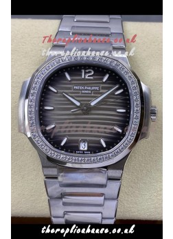 Patek Philippe Nautilus 7118 35MM Grey Dial Diamonds Super Clone Watch 