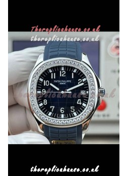 Patek Philippe Aquanaut 5167 Blue Dial/Strap Diamonds Bezel Super Clone Watch 