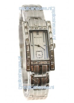 Bvlgari Rettangolo Japanese Replica Watch in Dark Blue Dial