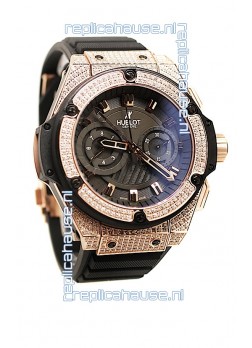 Hublot Gold Big Bang King Power Diamond Swiss Replica Watch