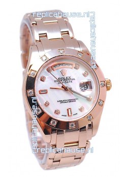 Rolex Day Date White Mother of Pearl Japanese Replica Watch