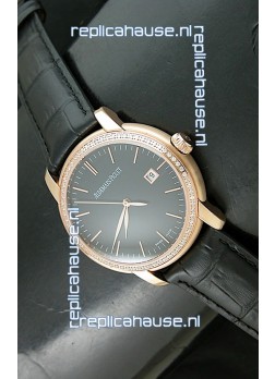 Audemars Piguet Jules Classic Swiss Automatic Rose Gold Watch in Black Dial
