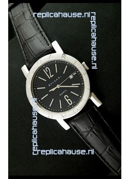 Bvlgari Quartz Japanese Replica Watch in Black Dial