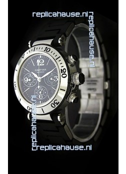 Cartier Pasha de Swiss Replica Watch in Black Dial