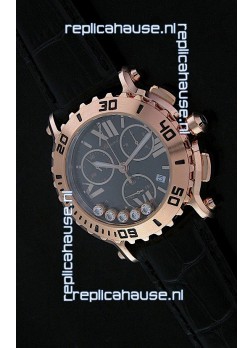 Chopard Happy Sport Swiss Replica Watch in Black Strap