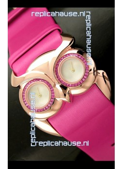 Chopard Animal World Ladies Owl Watch in Pink Strap