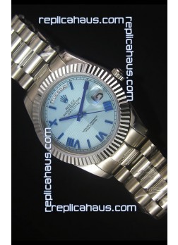 Rolex Day Date Light Blue Dial Replica Watch 40MM - 3255 Swiss Movement