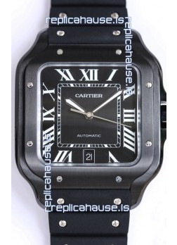 Santos De Cartier DLC Coated Casing 1:1 Mirror Swiss Replica Watch 40MM