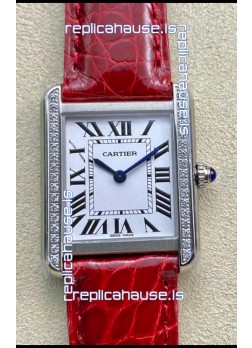 Cartier Tank Solo Swiss Quartz Watch in Stainless Steel Casing - 27MM Wide 1:1 Mirror Replica
