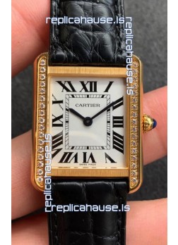 Cartier Tank Solo Swiss Quartz Watch in Yellow Gold Casing - 27MM Wide