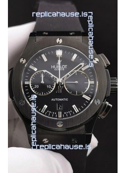 Hublot Classic Fusion Chronograph Ceramic Casing/Bezel Black Dial 1:1 Mirror Replica Watch 