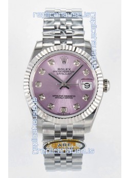 Rolex Super Clone Datejust ETA 2688 Movement 31MM Stainless Steel Case Pink Dial Watch