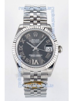 Rolex Super Clone Datejust ETA 2688 Movement 31MM Stainless Steel Case Grey Dial Watch