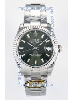Rolex Super Clone Datejust ETA 2688 Movement 31MM Stainless Steel Case Green Dial Watch