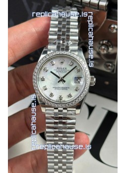 Rolex Super Clone Datejust ETA 2688 Movement 31MM Stainless Steel Case Pearl Dial Watch