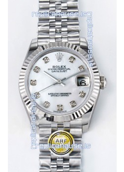 Rolex Super Clone Datejust ETA 2688 Movement 31MM Stainless Steel Pearl Dial Watch 