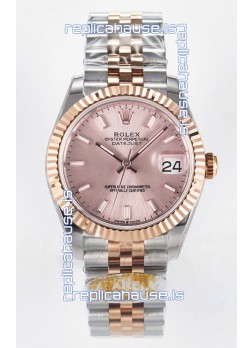 Rolex Super Clone Datejust ETA 2688 Movement 31MM Two Tone Rose Gold Swiss Champange Dial