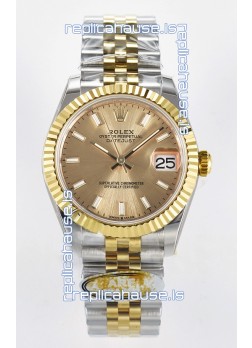Rolex Super Clone Datejust ETA 2688 Movement 31MM Two Tone Yellow Gold Watch and Dial