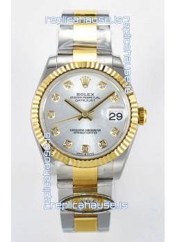 Rolex Super Clone Datejust ETA 2688 Movement 31MM Two Tone Yellow Gold Swiss Steel Dial 
