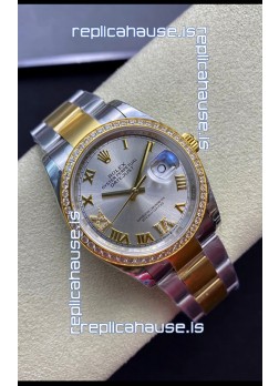 Rolex Datejust 126283RBR-0018 36MM Swiss 1:1 Mirror Replica in 904L Silver Dial