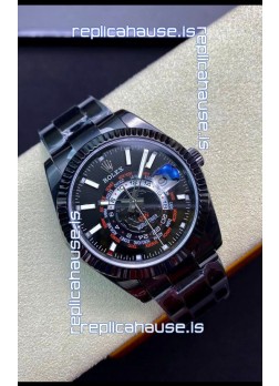 Rolex SkyDweller Swiss Watch in PVD Coated Case - DIW Edition Black Dial