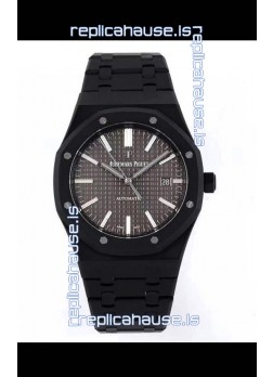 Audemars Piguet Royal Oak PVD Coated Swiss Replica Watch 3120 Swiss Movement - Grey Dial 