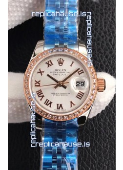 Rolex Datejust Ladies 28MM Cal.3135 Movement Swiss Replica in 904L Steel White Dial 