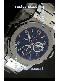 Hublot Big Bang Steel Strap in Black Dial with Steel Bezel