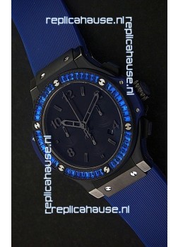 Hublot Big Bang Limited Edition All Black in Blue Dial