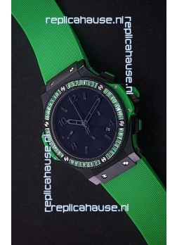 Hublot Big Bang Limited Edition All Black in Green Strap