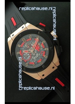Hublot King Power Limited Edition Swiss Replica Rose Gold Watch 