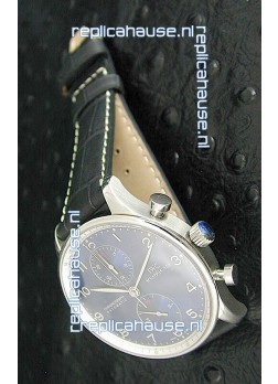 IWC Portuguese Chronograph Swiss Replica Watch in Blue Dial