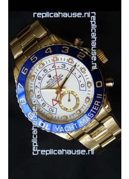 Rolex Replica Yachtmaster II Swiss Watch Yellow Gold - 1:1 Mirror Replica Watch