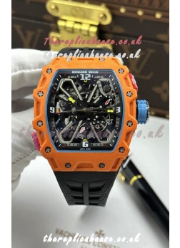 Richard Mille RM35-03 Rafael Nadal Edition Orange Quartz TPT Super Clone Watch 