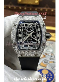 Richard Mille RM67-01 Extra-Flat Steel Diamonds Studded Super Clone Watch 