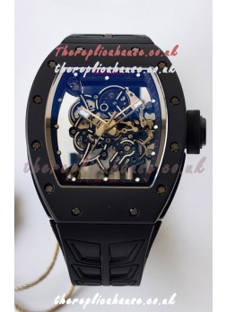 Richard Mille RM055 FREE SPRUNG MVMNT Black Ceramic Black Inner Bezel Super Clone Watch 